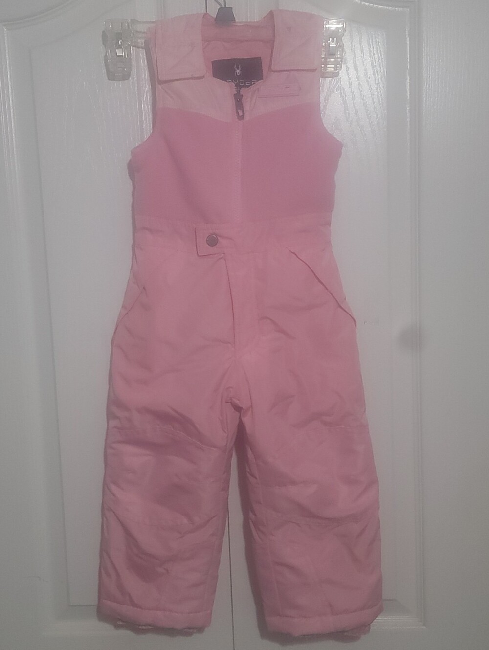 Spyder Girls 3T Pink Insulated Snow Bib Ski Snow Pants Fleece